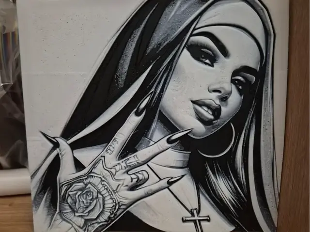 HueForge model: Nun with Attitude hueforge by Buntsta