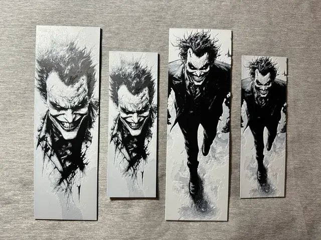 HueForge model: The Joker Hueforge Bookmarks - 2 sizes by Hey Ben