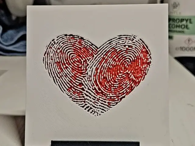 Valentine heart fingerprint