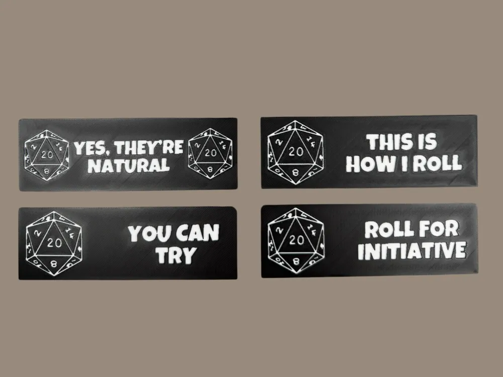 Dungeons and Dragons - Bookmark Set #1 by Canadian Gamer HueForge model: Dungeons and Dragons - Bookmark Set #1 by Canadian Gamer