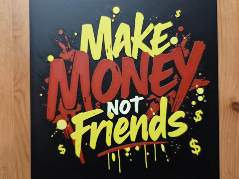 Make Money Not Friends Hueforge by Morganja HueForge model: Make Money Not Friends Hueforge by Morganja