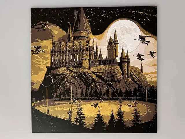 HueForge model: Harry Potter Quidditch into the Night by 3djd