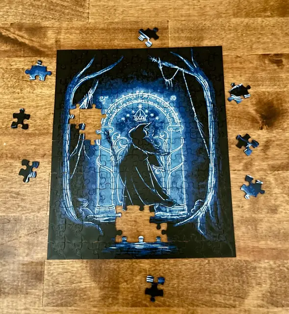 HueForge model: Puzzle Lord of the Rings - Gandalf Doors of Durin by Cloudy Nostalgia