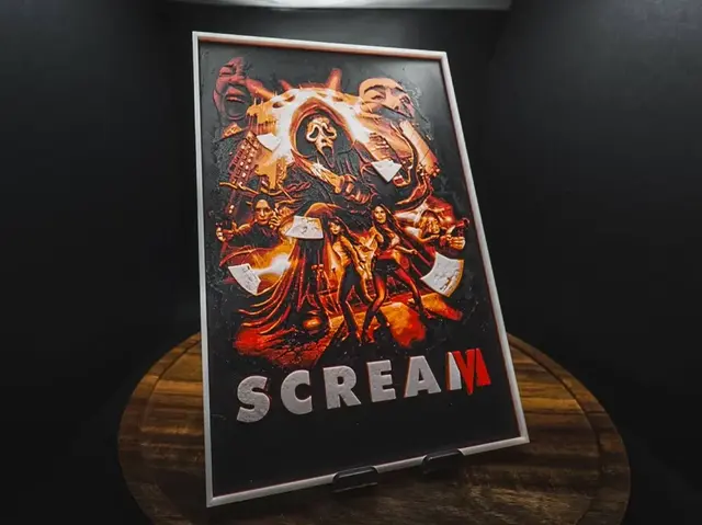 HueForge model: Scream 6 (Movie Poster - HueForge) by HugheCraft