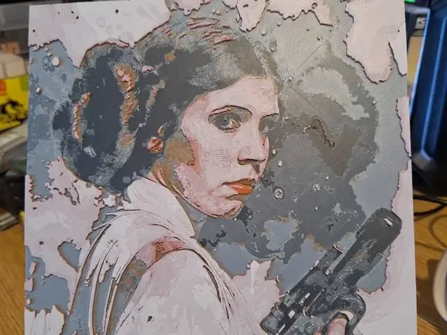 HueForge model: Star wars Princess Leia - Hueforge - Carrie Fisher by 3dGlow