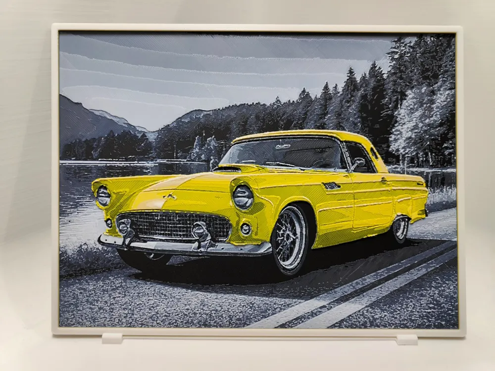 Ford Thunderbird - Hueforge by BeaN HueForge model: Ford Thunderbird - Hueforge by BeaN