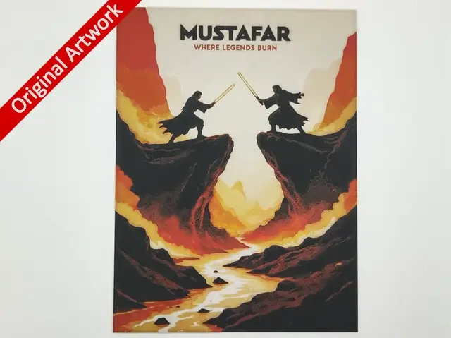 HueForge model: Mustafar travel poster - hueforge by Altf4-Formation