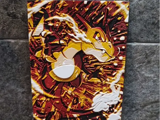 HueForge model: Charizard - Flame tornado by Garuda3D