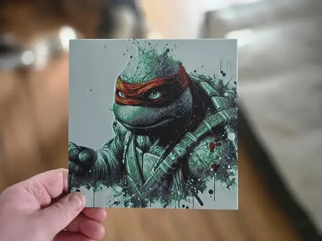 HueForge model: Graffiti TMNT (Raphael) Hueforge by 3Ree Printing