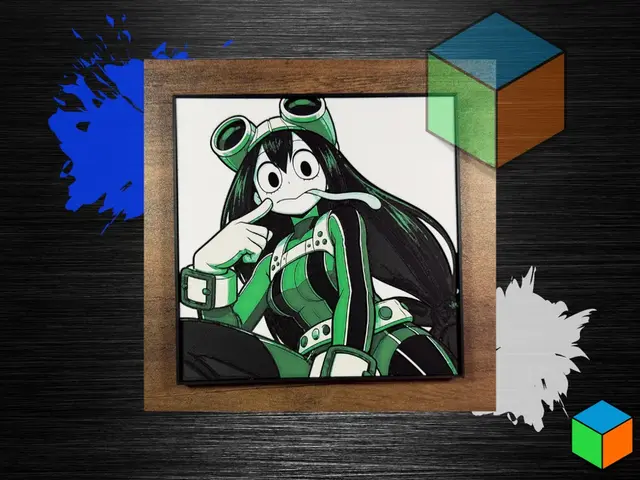 HueForge model: Froppy (Tsuyu Asui) — HueForge Wall Art by 3D Prints By Vic
