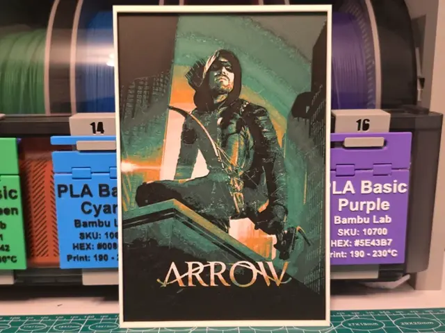 HueForge model: Arrow Poster - Hueforge Art by Lumpy3D