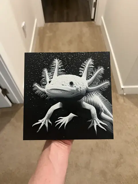 HueForge model: Axolotl Salamander Art Hueforge by RP47 Designs