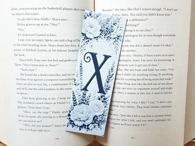 HueForge model: Bookmark, Monogram X, Floral Background, Hueforge by Dame Jo