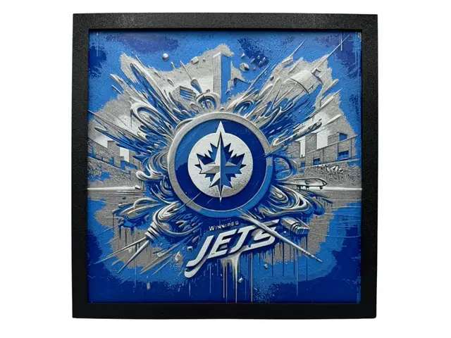 HueForge model: Winnipeg Jets Graffiti Logo - Hueforge by Canadian Gamer