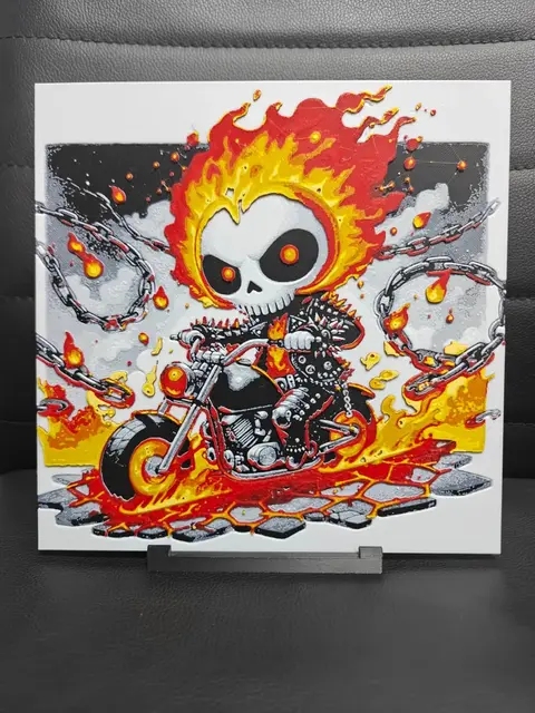 HueForge model: Ghost Rider Chibi by TheHueforgeLady
