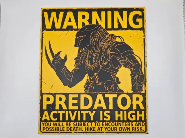 HueForge model: Sign Warning Predator by Kactus Fpv