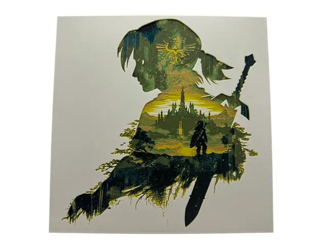 HueForge model: Legend of Zelda - Link Silhouette - 7 Colour Blue by Canadian Gamer