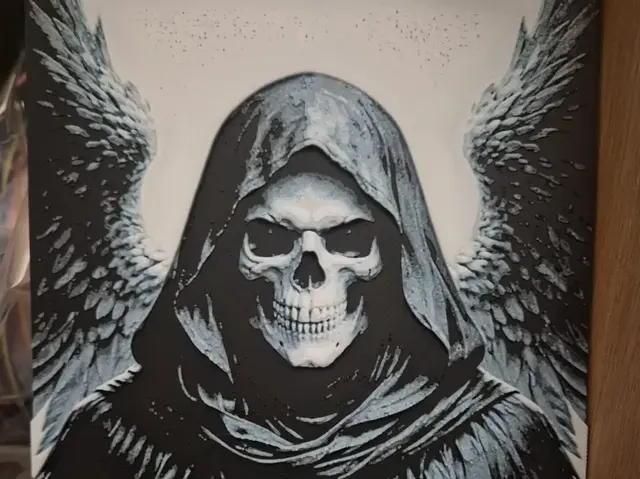 HueForge model: angel of death closeup hueforge by Buntsta