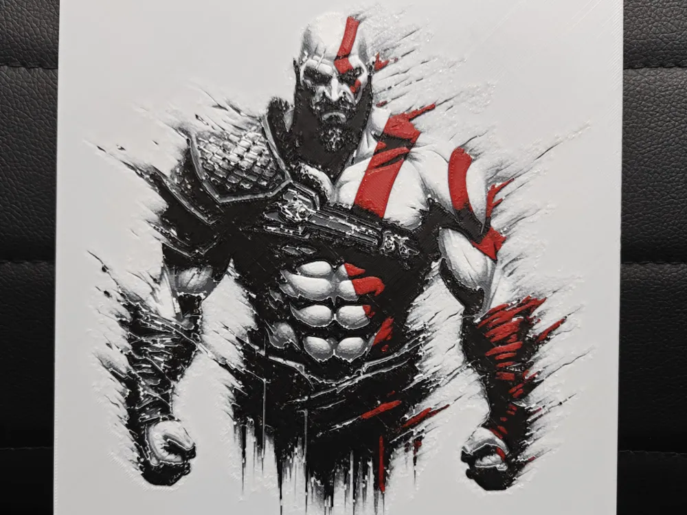 Kratos God of War by TheHueforgeLady HueForge model: Kratos God of War by TheHueforgeLady
