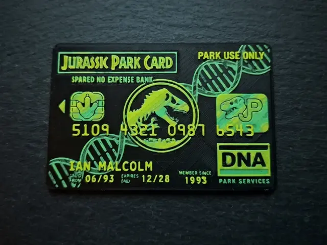 HueForge model: Jurassic Park Card - 3 colours by LED