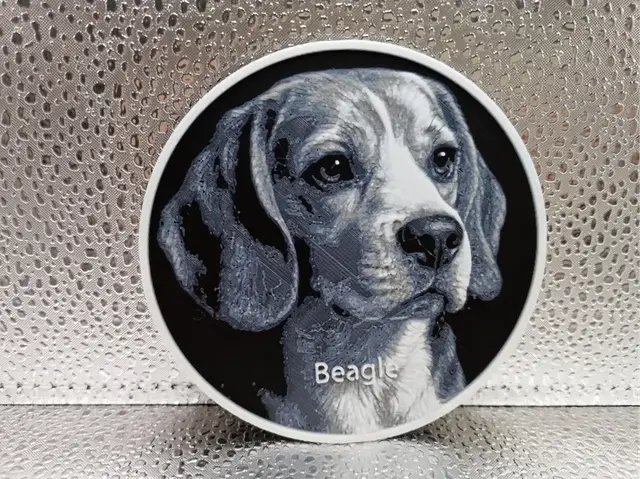 HueForge model: Beagle Coaster hueforge by Borishotch Industries
