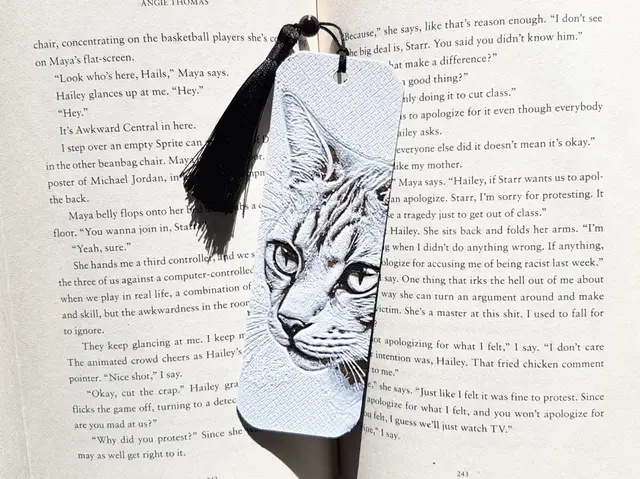 HueForge model: Bookmark, Cat, Kitten, Sketch by Dame Jo