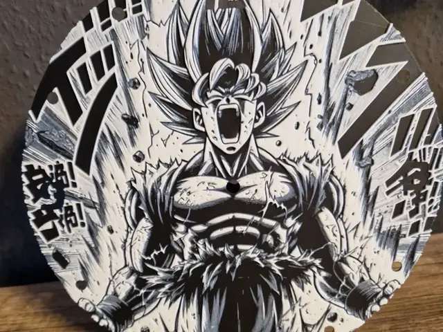 HueForge model: Goku Rage Clock by Schuettdesign