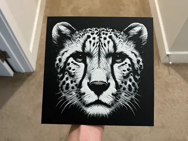 HueForge model: Cheetah Face Hueforge by RP47 Designs