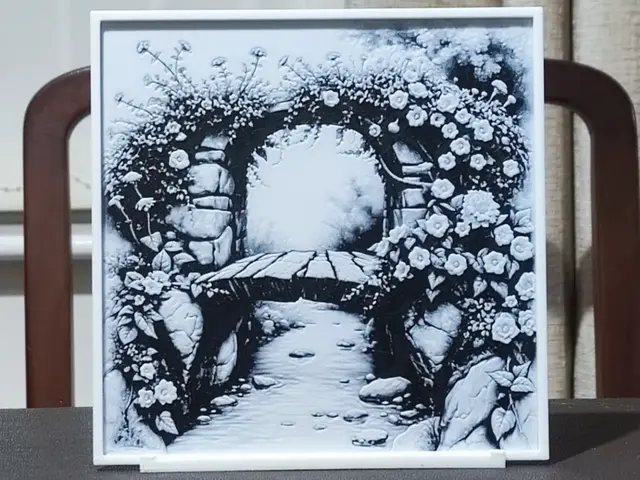HueForge model: Tranquil Garden Bridge - HueForge 2 Color by BoDad