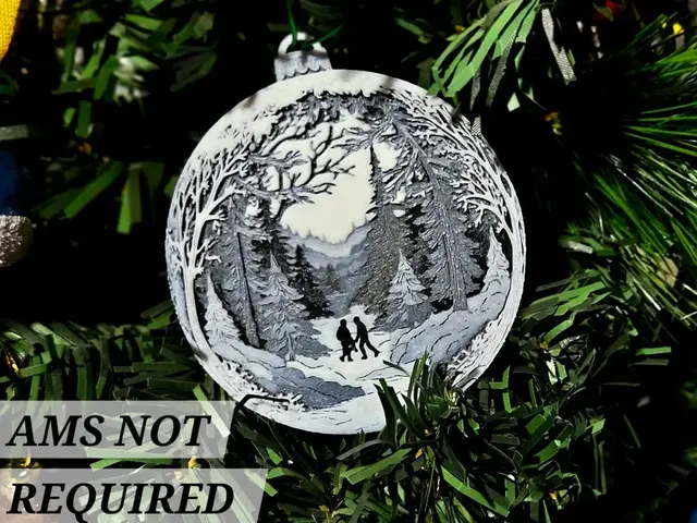 HueForge model: Hand in Hand in The Snow - Christmas Bauble by C3D