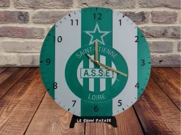 HueForge model: ASSE Clock (Saint-Étienne) hueforge by leshowpatate