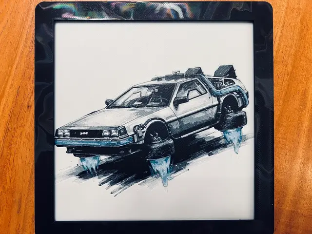 HueForge model: Back to the Future's Flying Delorean by JustBe 3D Printing