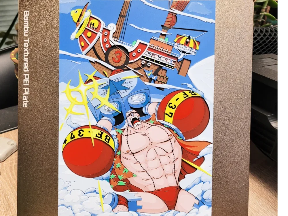 Franky With Thousand Sunny - One Piece - Hueforge by Vincent111 HueForge model: Franky With Thousand Sunny - One Piece - Hueforge by Vincent111