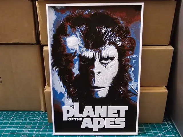 HueForge model: Planet of the Apes Movie Poster - Hueforge Art by Lumpy3D