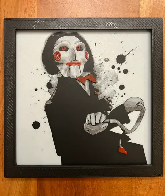 HueForge model: Saw's Billy the Puppet by JustBe 3D Printing