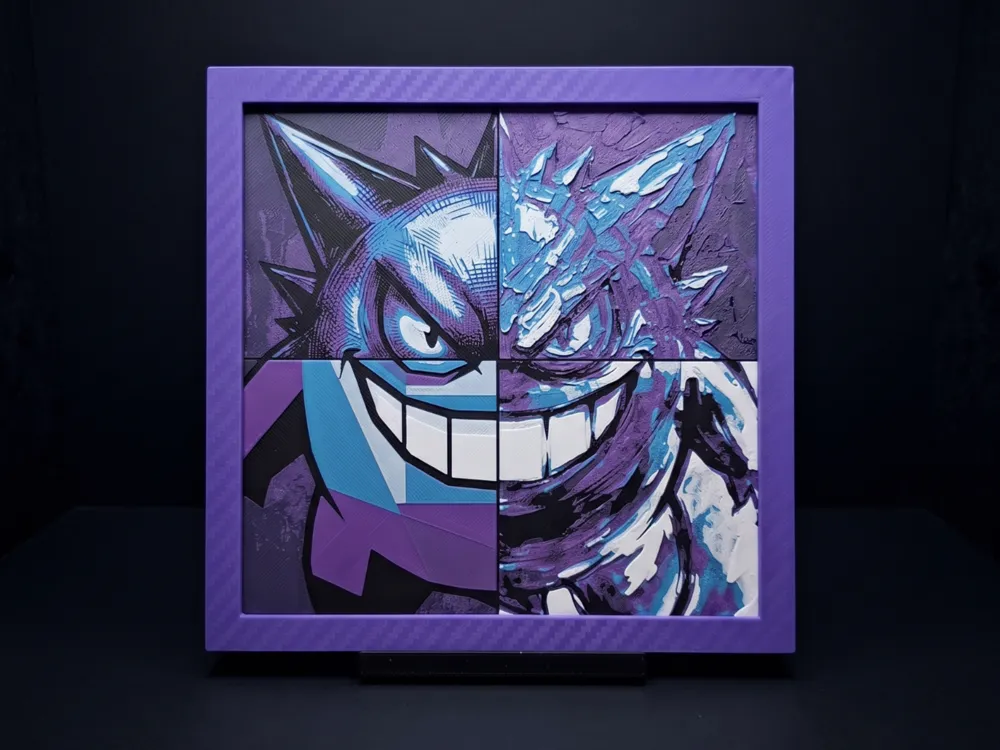 Many Shades of Gengar - Hueforge by LED HueForge model: Many Shades of Gengar - Hueforge by LED