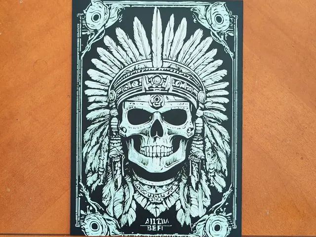 HueForge model: Aztec Skull Art Hueforge - 3 Colours by Sarge