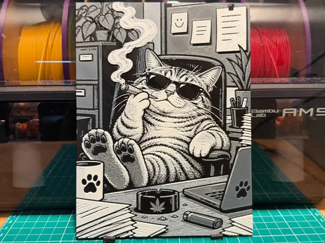 Smoke Cat Poster