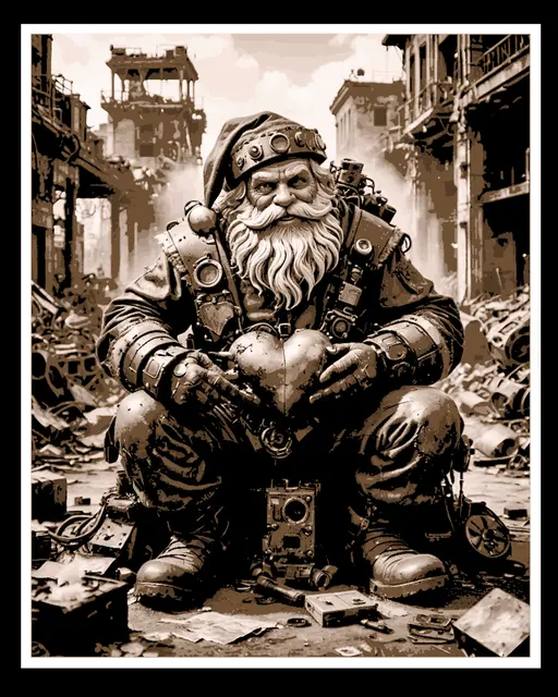 Even after the Apocalypse there can be a Santa - Wall Art