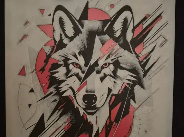 HueForge model: Wolf Abstract Hueforge by Buntsta