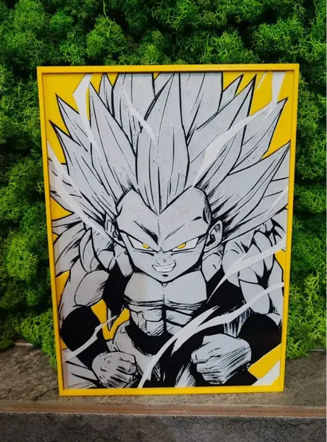 HueForge model: Epic Gotenks ( Custom Background) by Garuda3D