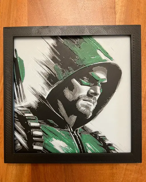 HueForge model: The Green Arrow by JustBe 3D Printing