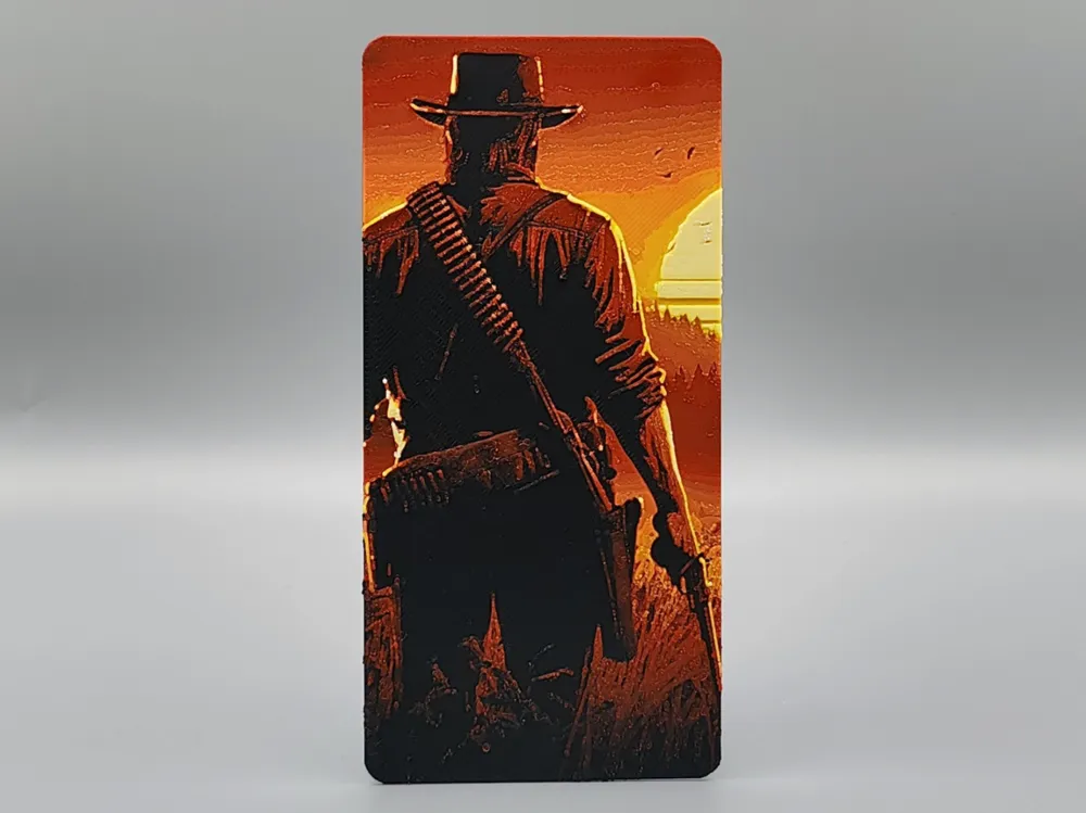 Red Dead Outlaw Bookmark 2 by Sarge HueForge model: Red Dead Outlaw Bookmark 2 by Sarge