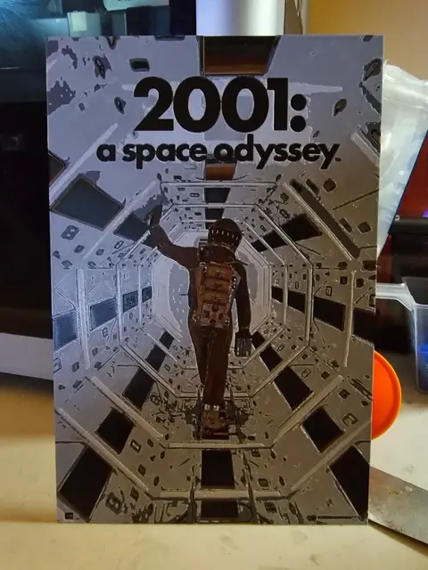 HueForge model: 2001 A Space Odyssey Movies Poster - Hueforge by Lumpy3D
