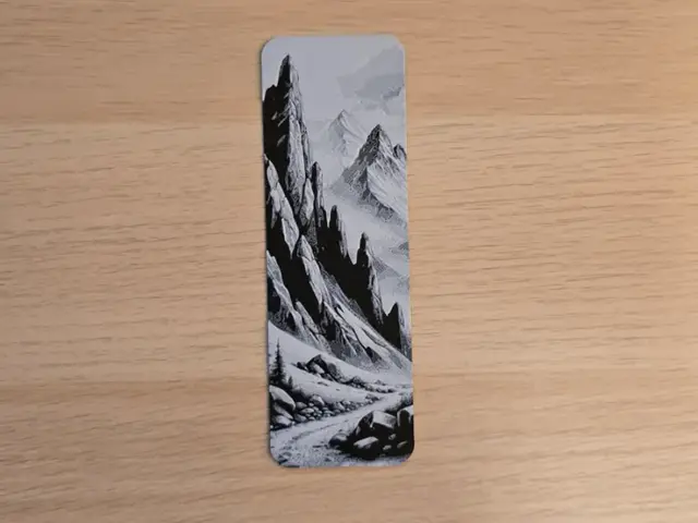 HueForge model: Mountains Bookmark by Atrus Design