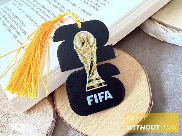 HueForge model: World Cup Mini Bookmark - Keychain by Loupes
