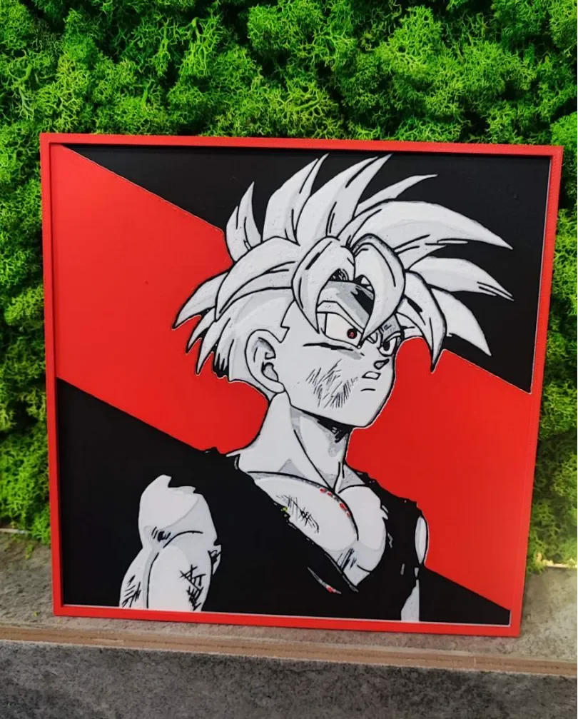 Gohan snap by Garuda3D HueForge model: Gohan snap by Garuda3D