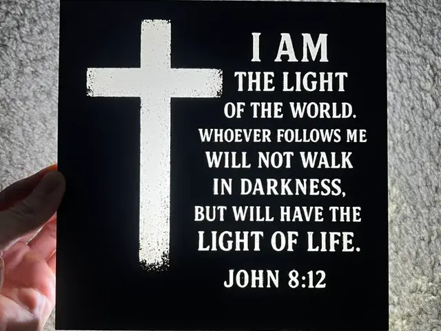 HueForge model: John 8:12 Light Up Display Art by RP47 Designs