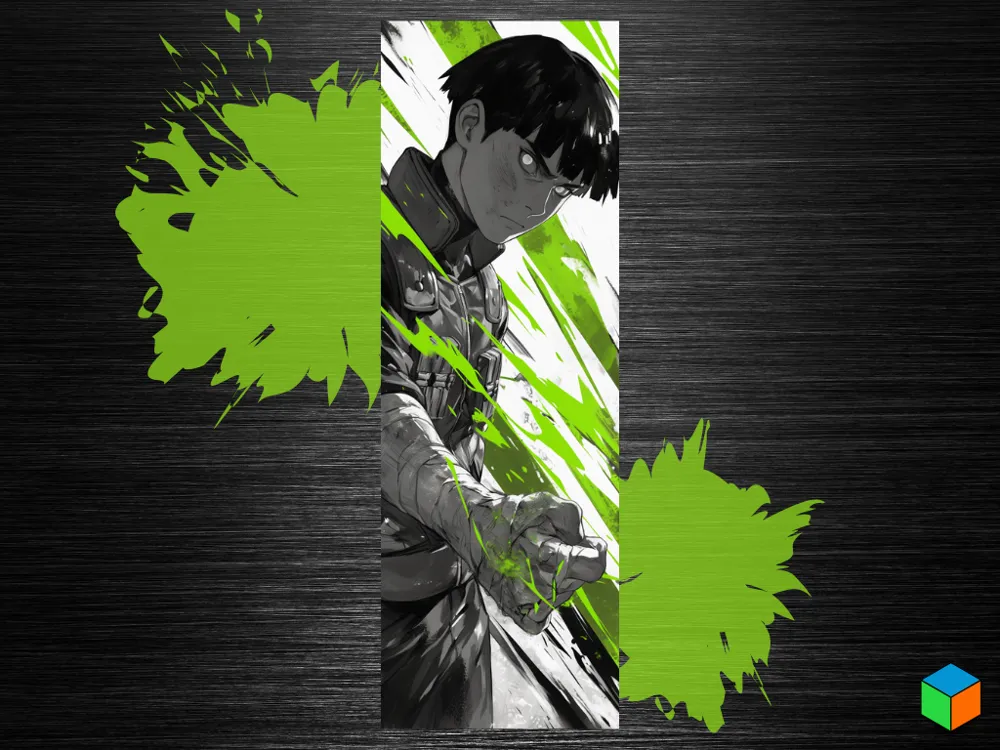 Rock Lee Bookmark – The Power of Hard Work by 3D Prints By Vic HueForge model: Rock Lee Bookmark – The Power of Hard Work by 3D Prints By Vic