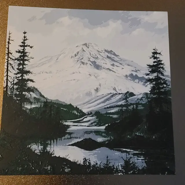 HueForge model: Mt. Rainier Hueforge by the_bearded_jedi